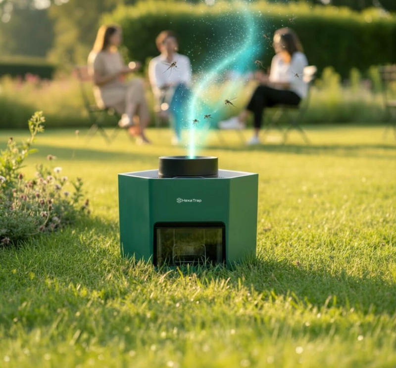 HexaTrap : piège à moustiques extérieur avec recharge incluse