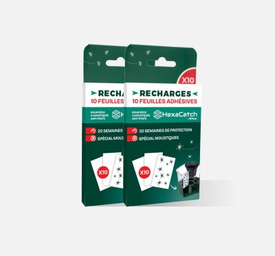 Feuilles adhésives : recharge pour pièges moustiques HexaCatch