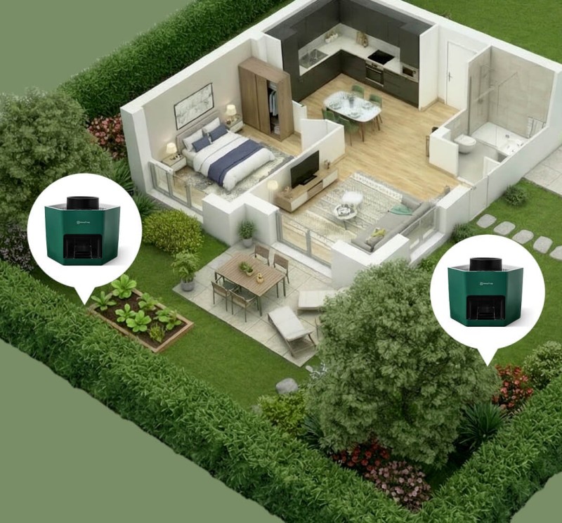 Pack HexaTrap Grand Jardin : solution anti-moustiques extérieure