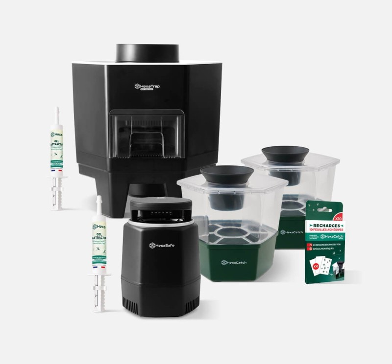 Pack Protection Totale CO2 HexaTrap : solution moustiques ultime